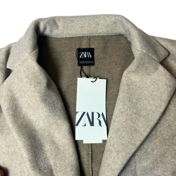 Zara Women’s Basic Soft Coat – Camel – Size S - Picture 3 of 3